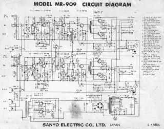 Sanyo MR 909 schematic circuit diagram